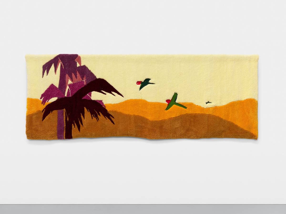 Yellow, a 40" × 92" tapestry from the Birds series