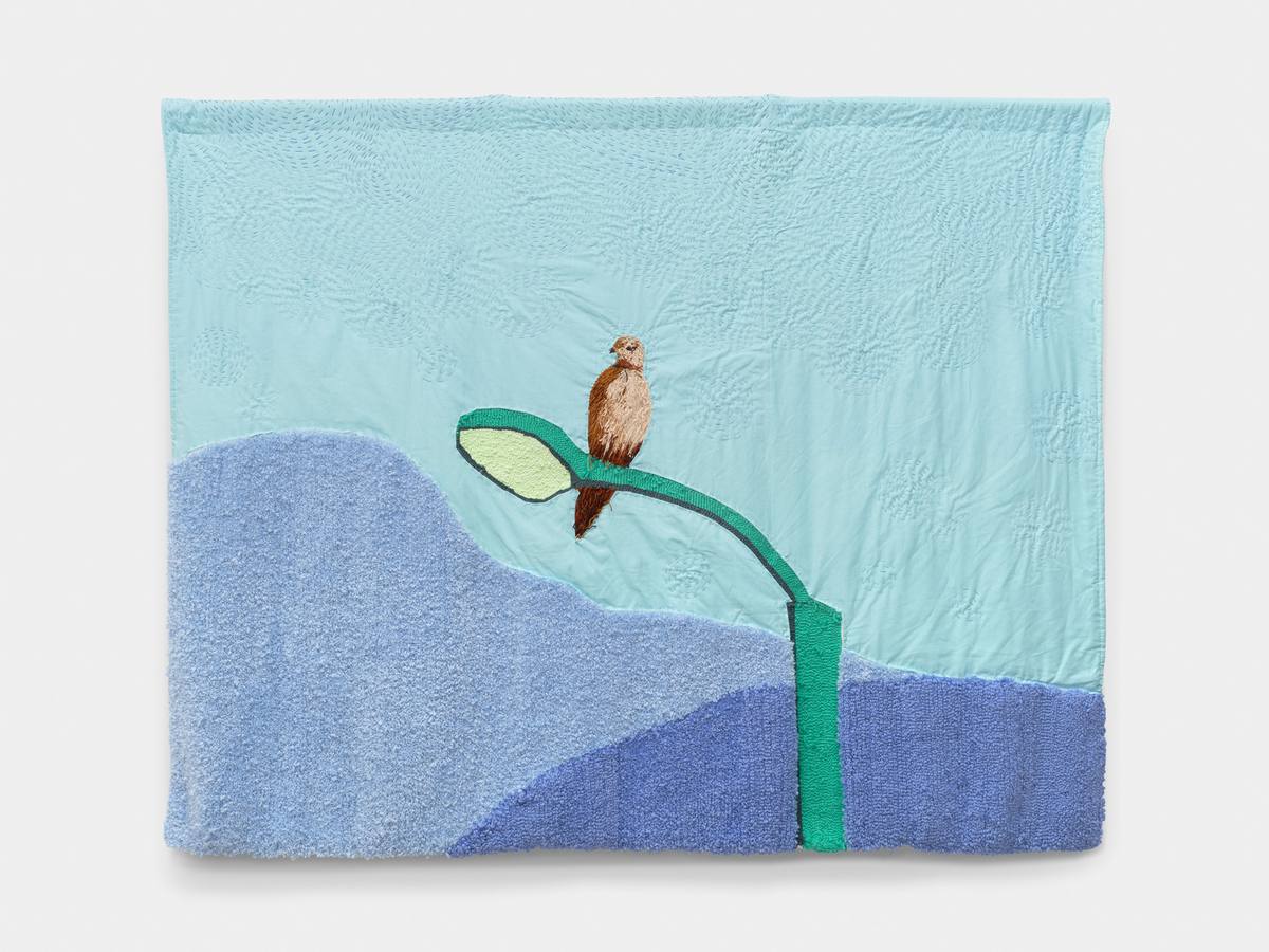 Hawk Jesus, a 56" × 68" tapestry from the Birds series